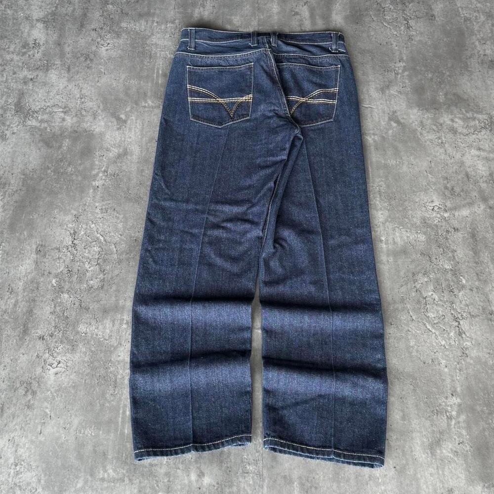 Vintage Y2K Black Lacquer Embroidered Grunge Opium Denim Jeans